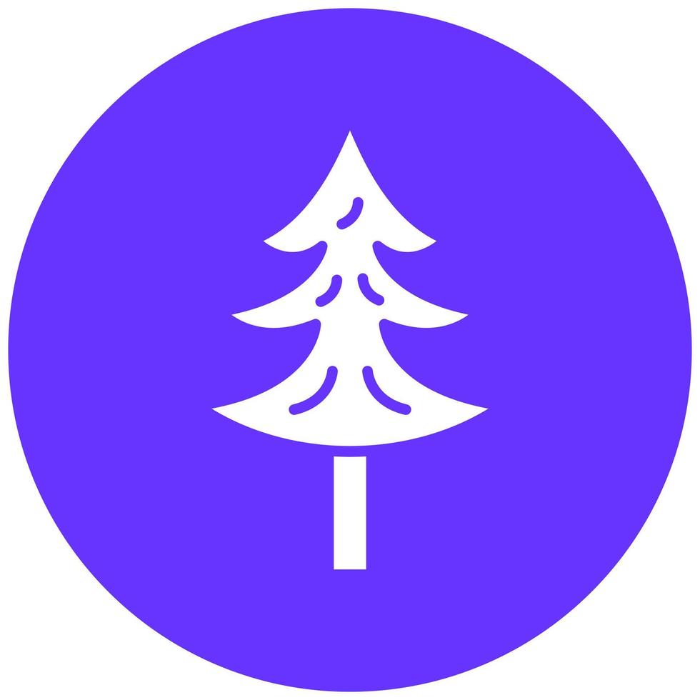 Pine Tree Vector Icon Style