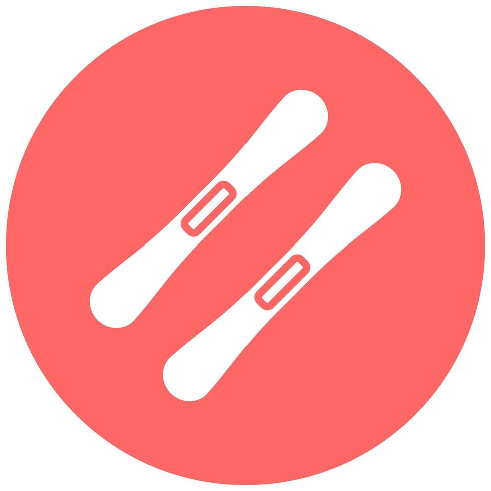 Skis Vector Icon Style