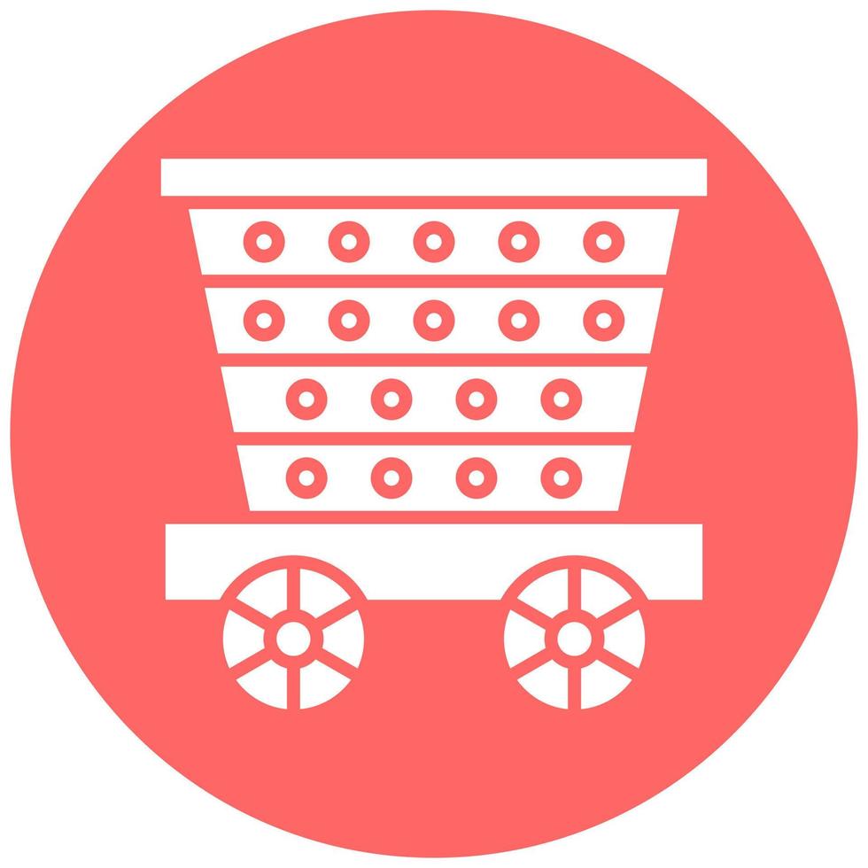 Wood Cart Vector Icon Style