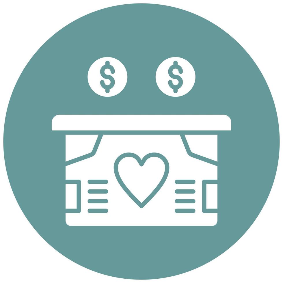 Charity Box Vector Icon Style