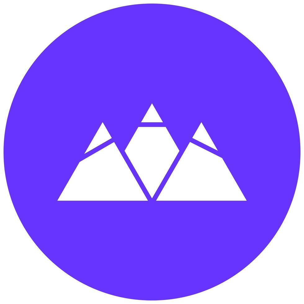 Snow-Capped Mountain Vector Icon Style
