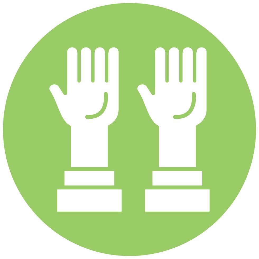 Hands Up Vector Icon Style