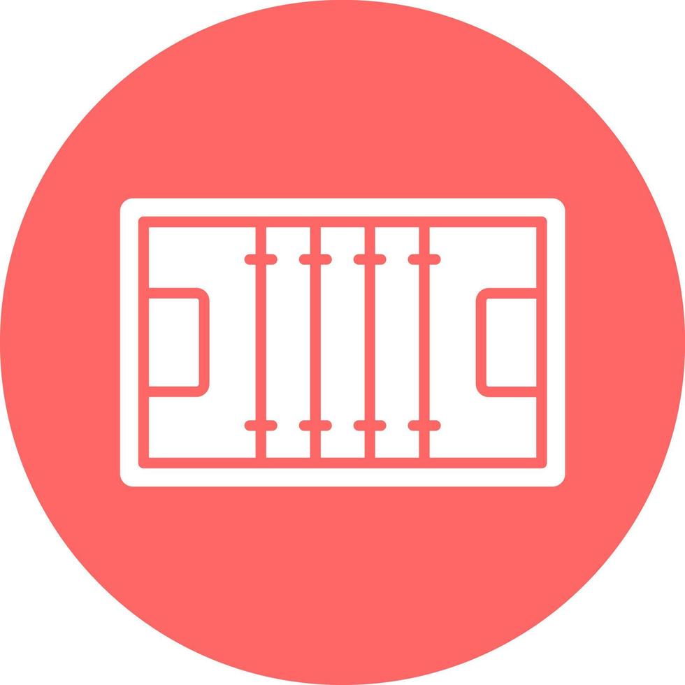 Rugby Pitch Vector Icon Style