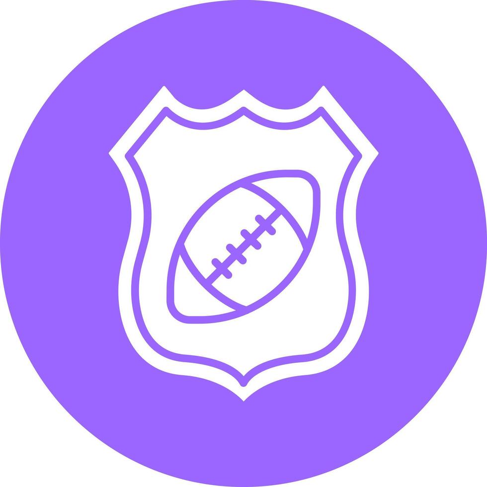 Rugby Badge Vector Icon Style