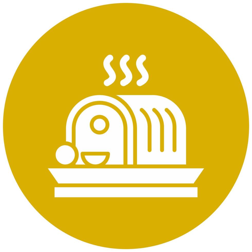 Roasted Meat Vector Icon Style