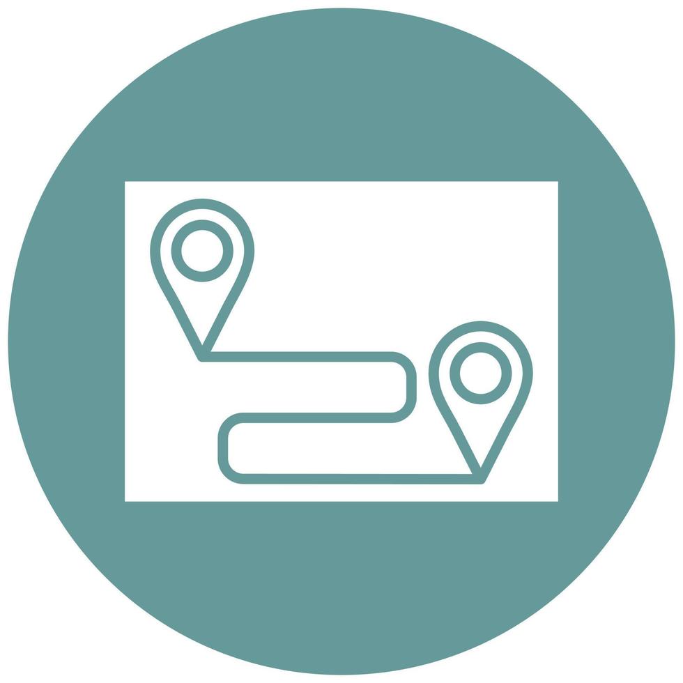 Vector Design Route Map Vector Icon Style