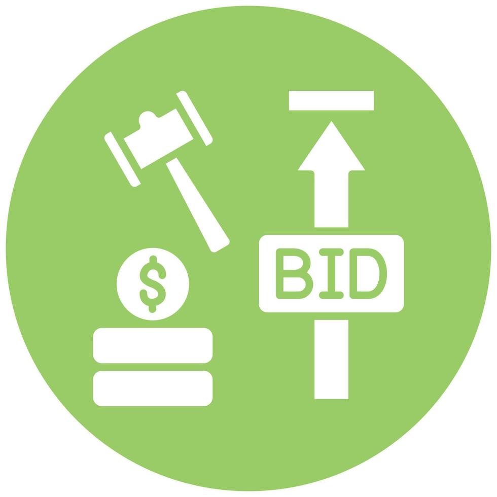 Vector Design Maximum Bid Auction Vector Icon Style