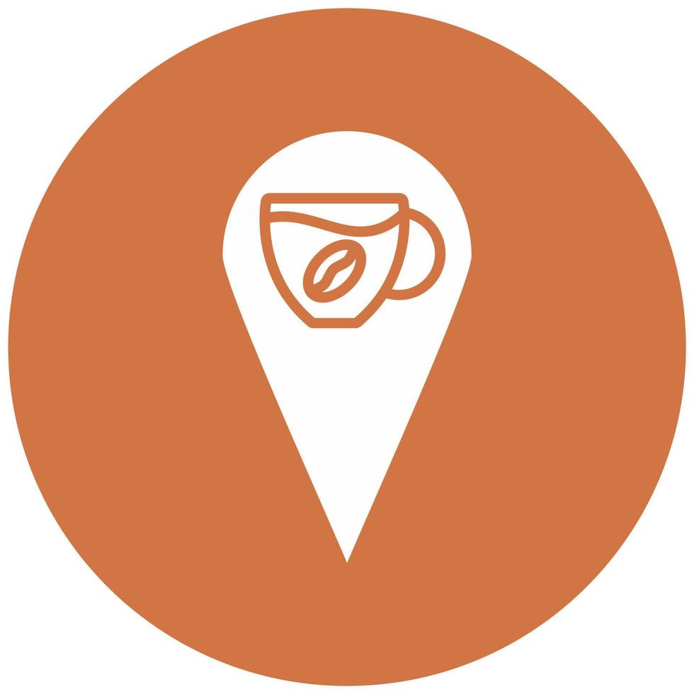 café ubicación vector icono estilo