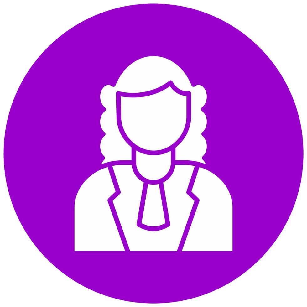 Judge Female Vector Icon Style