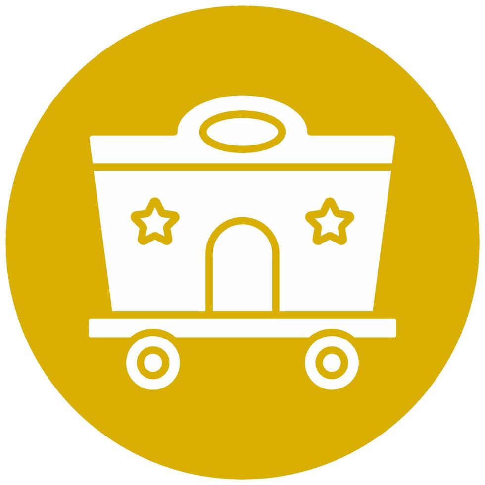 Circus Wagon Vector Icon Style