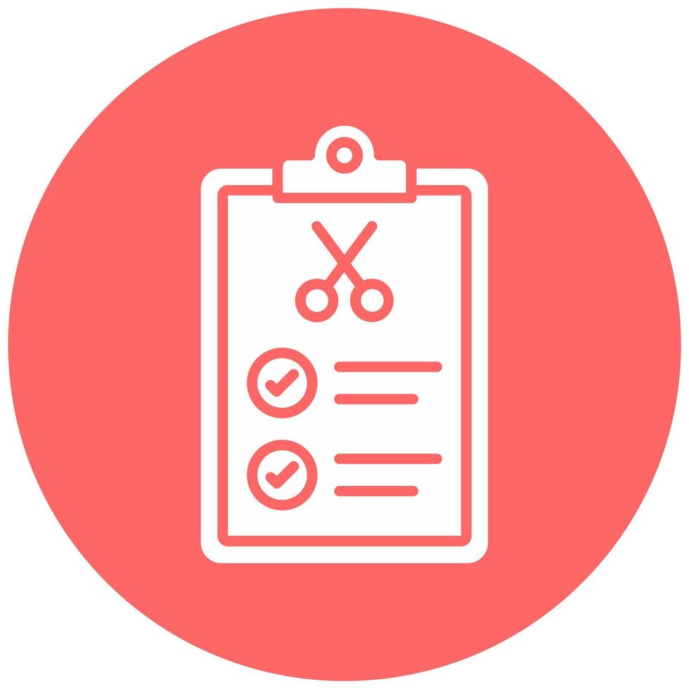 Cut List Vector Icon Style
