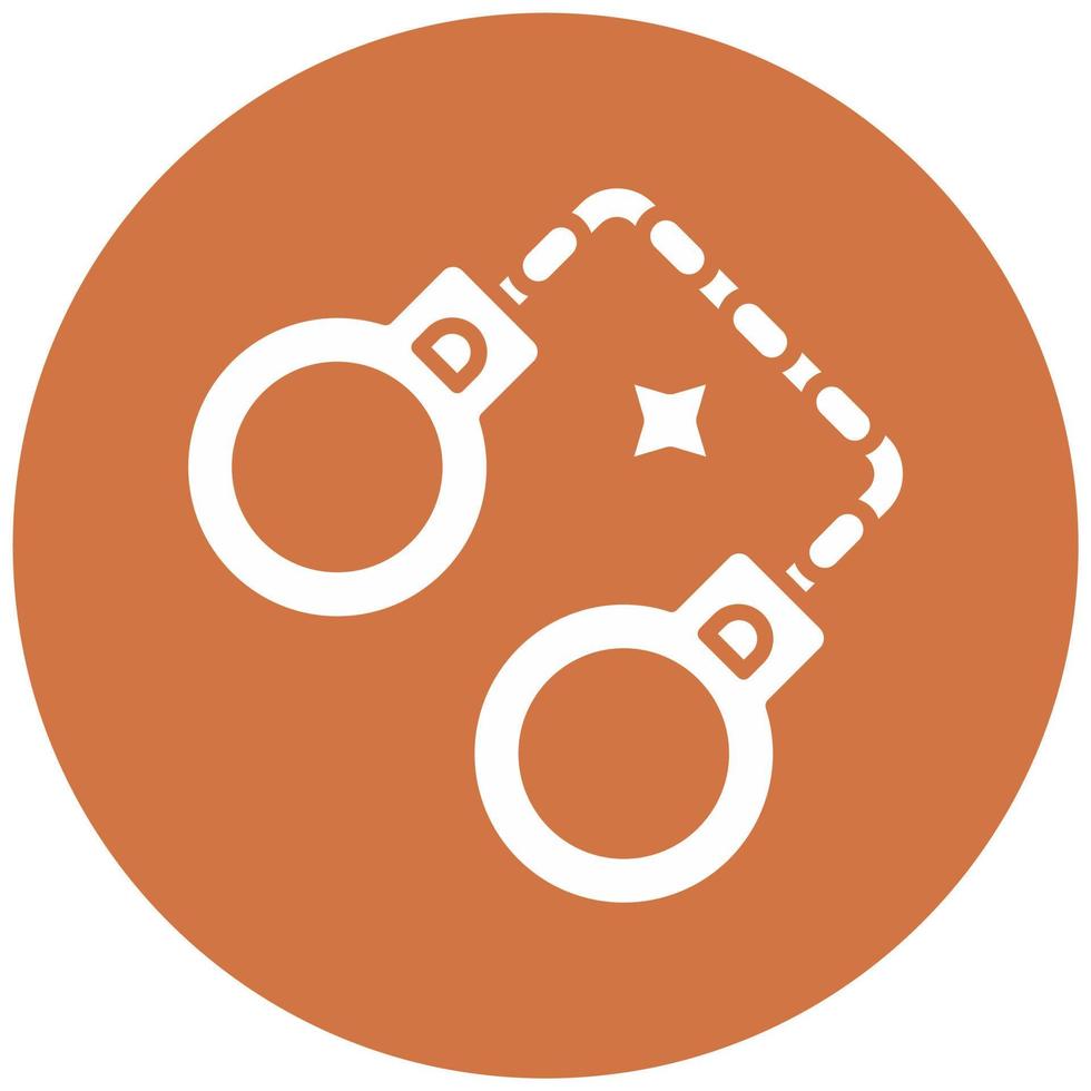 Handcuffs Vector Icon Style