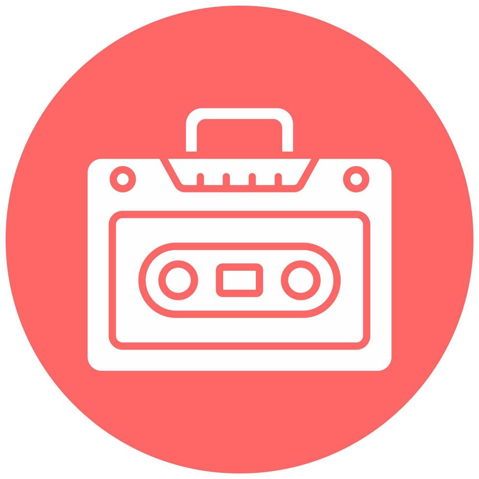 Cassette Player Vector Icon Style