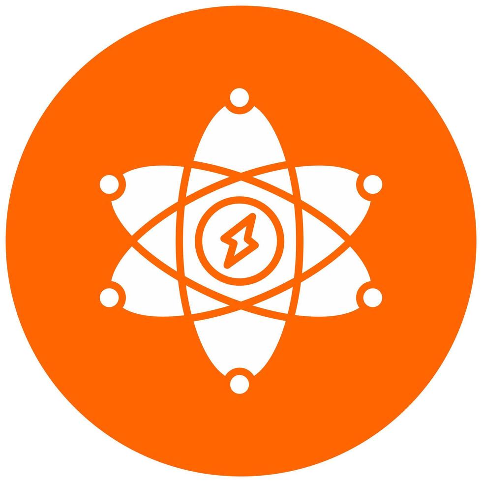 Atomic Energy Vector Icon Style