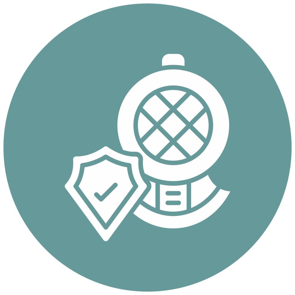 Diving Safety Vector Icon Style