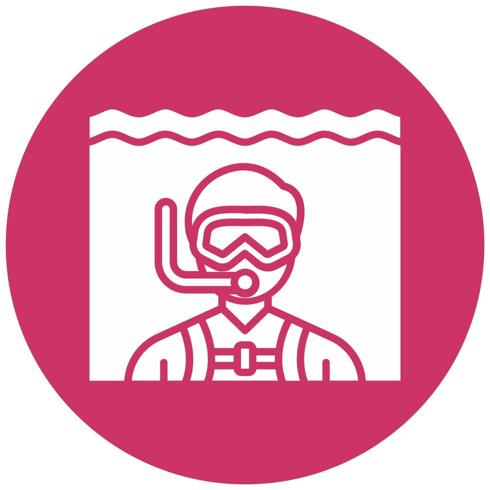 abierto agua buceo vector icono estilo