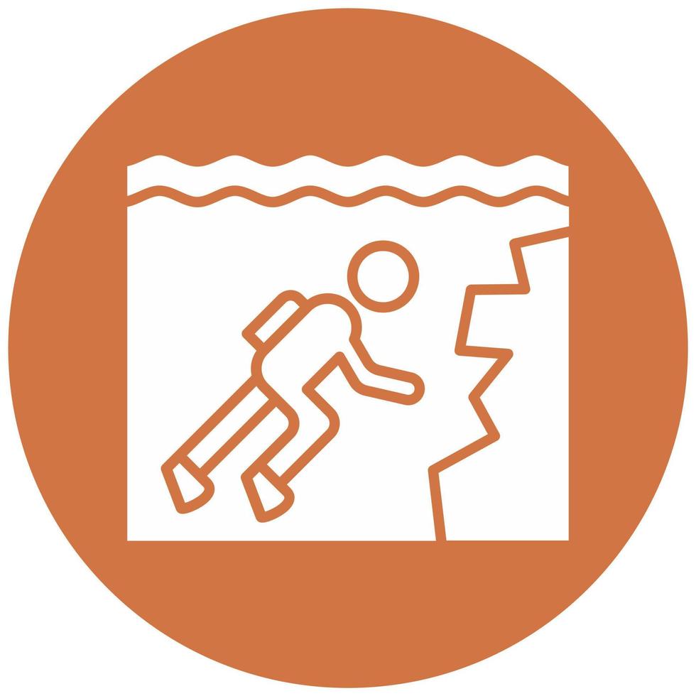 Wall Diving Vector Icon Style