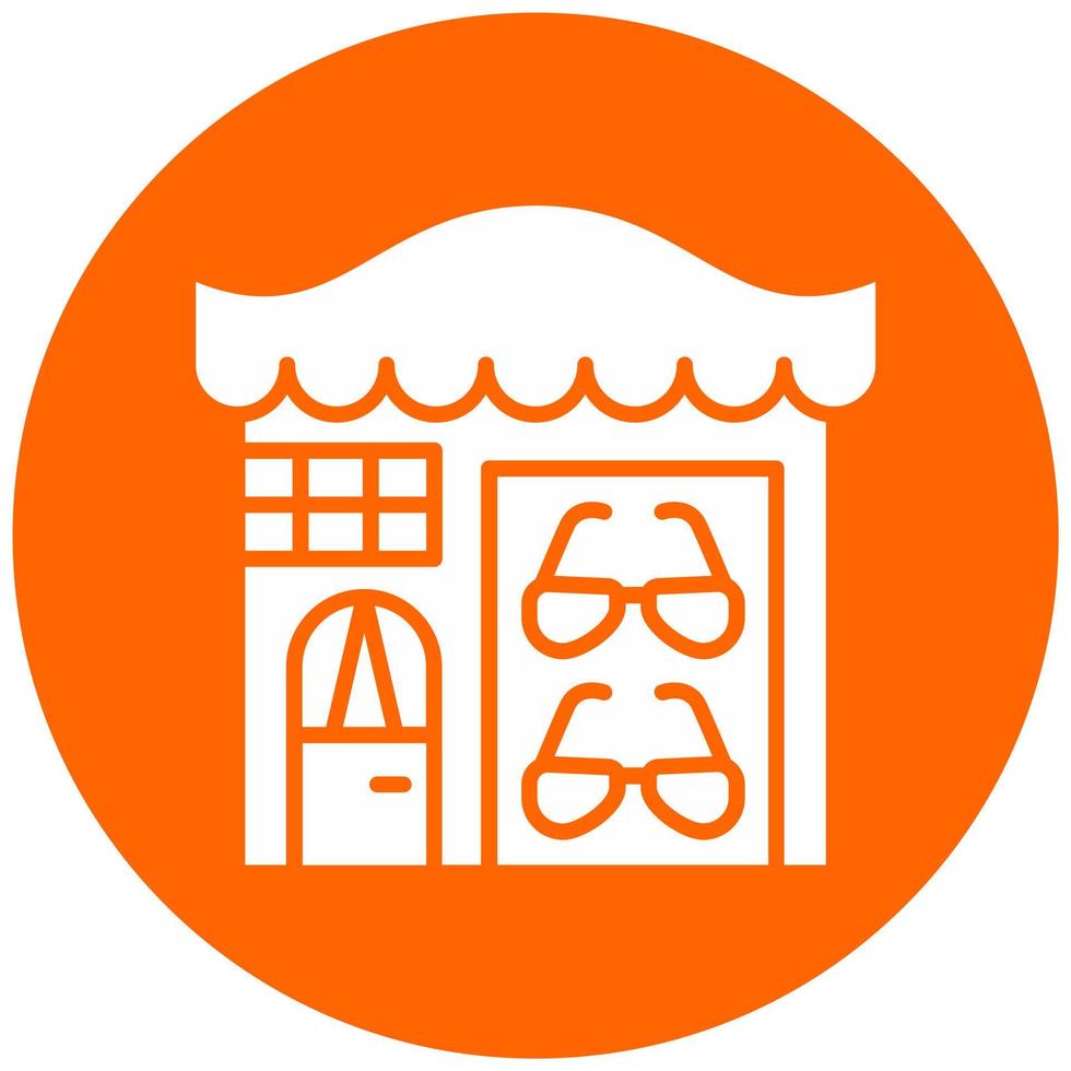 Optical Shop Vector Icon Style