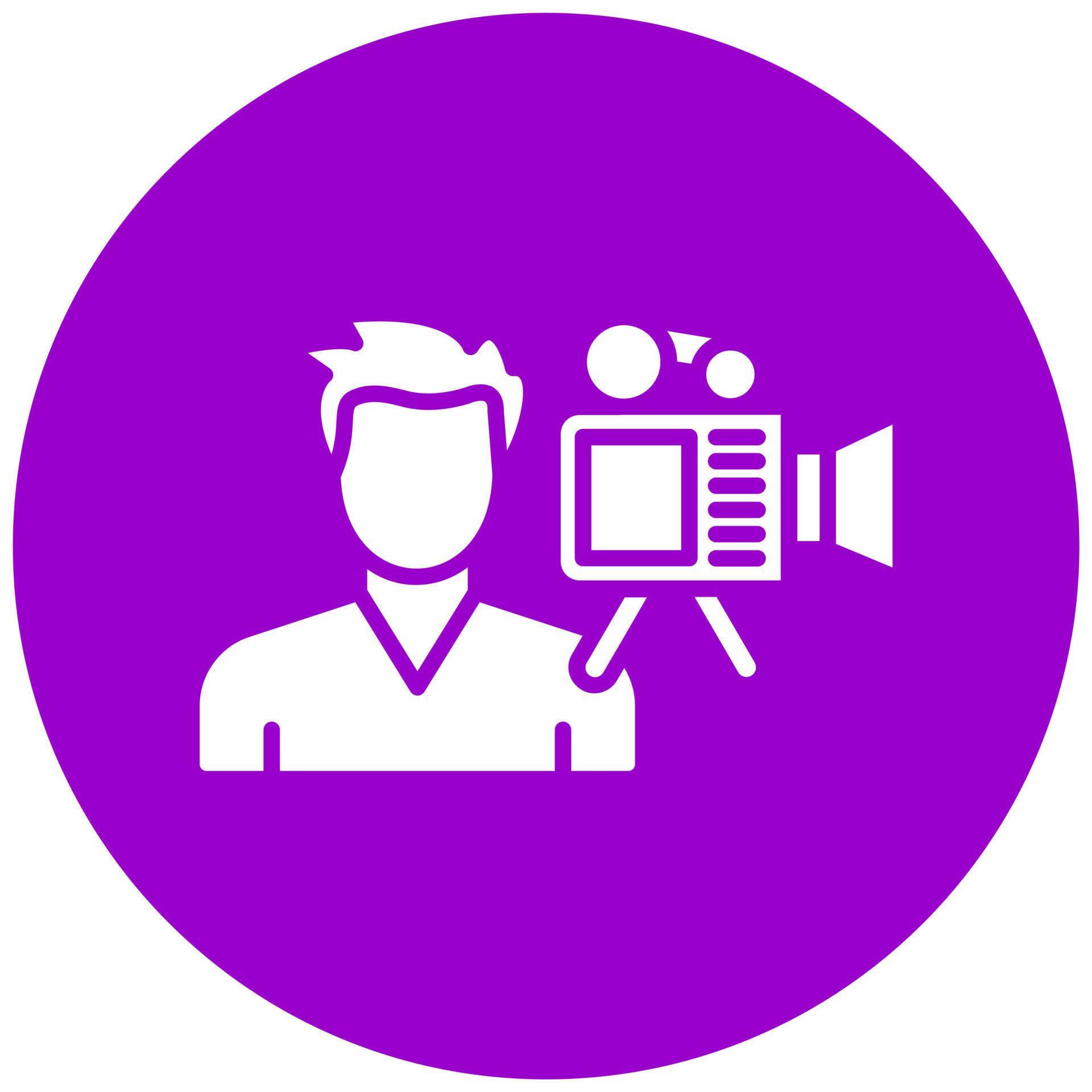 Camera Operator Female Vector Icon Style 22198254 Vector Art at Vecteezy