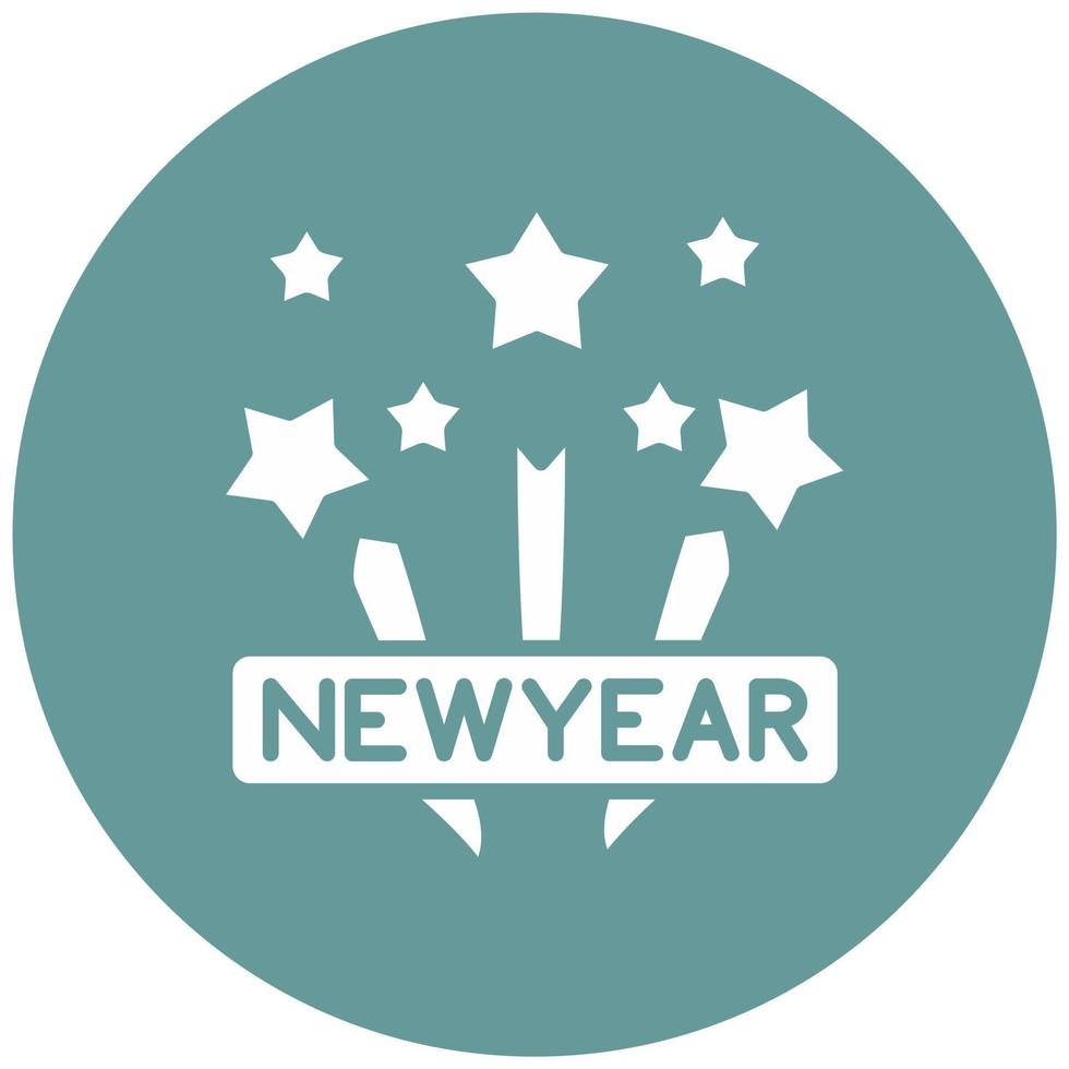 New Year Celebration Vector Icon Style