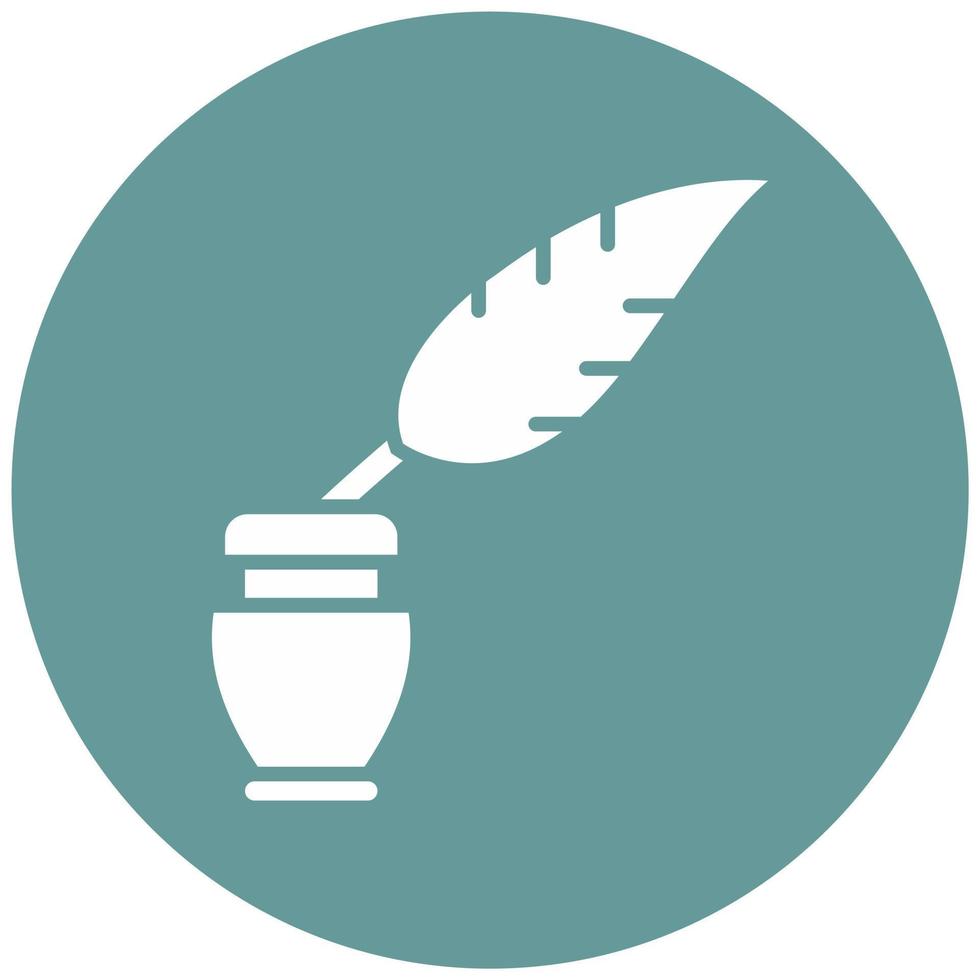 Feather And Ink Vector Icon Style