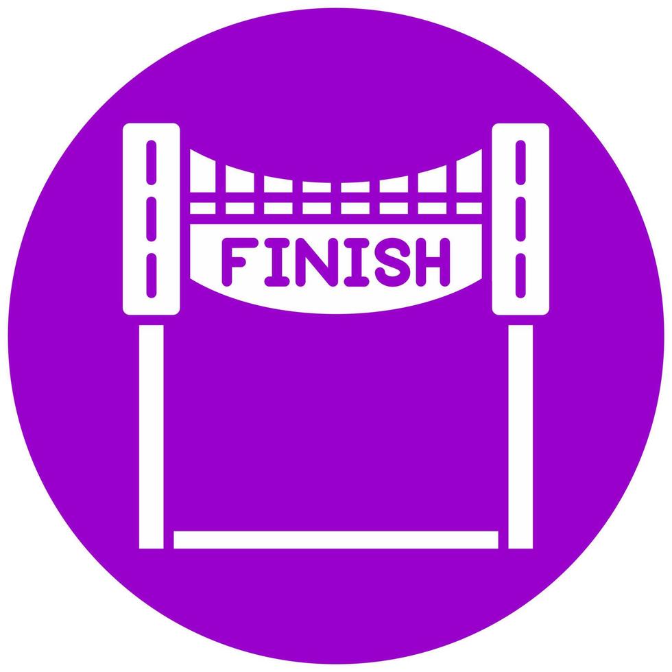 Finish Line Vector Icon Style