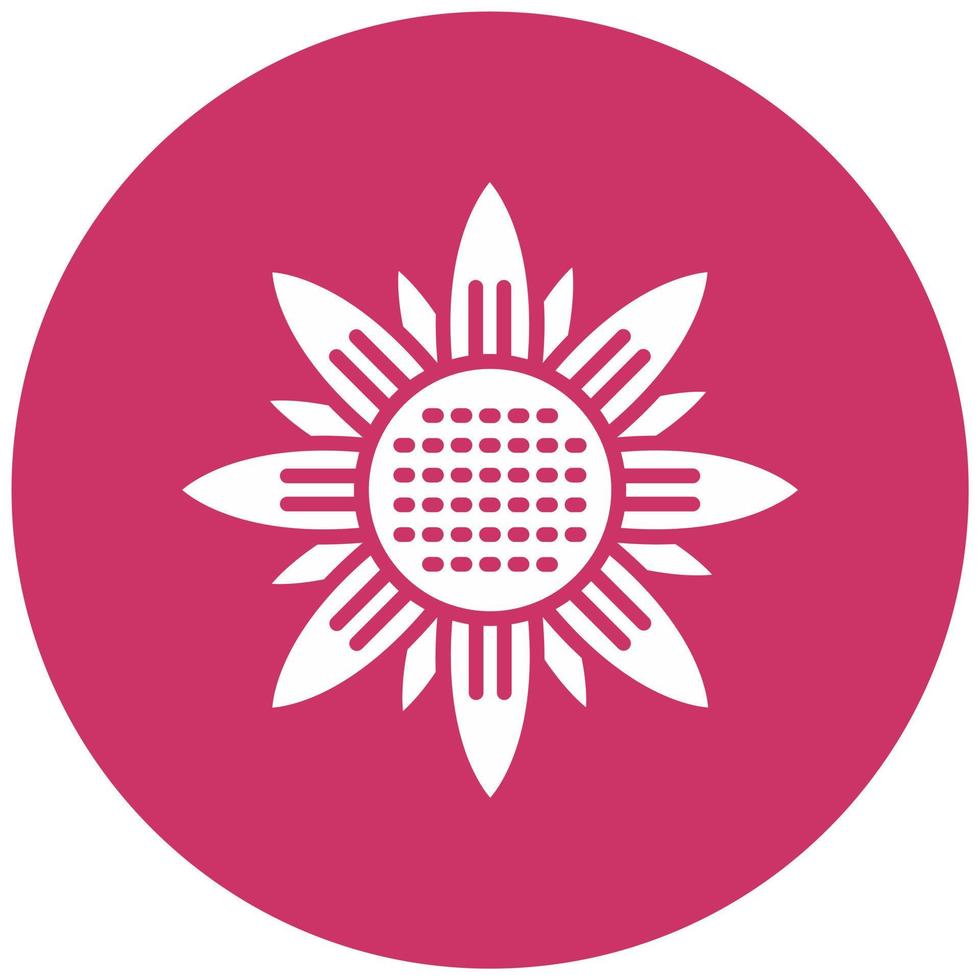 Sunflower Vector Icon Style