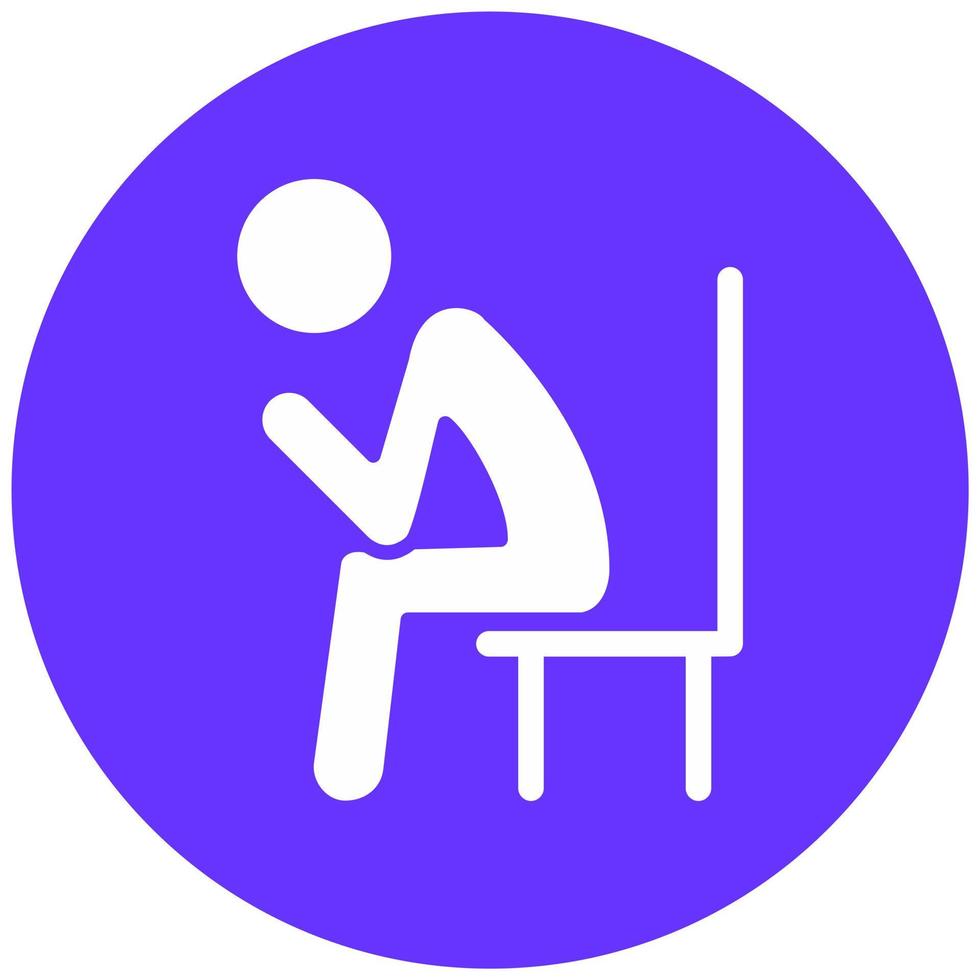 Loneliness Vector Icon Style