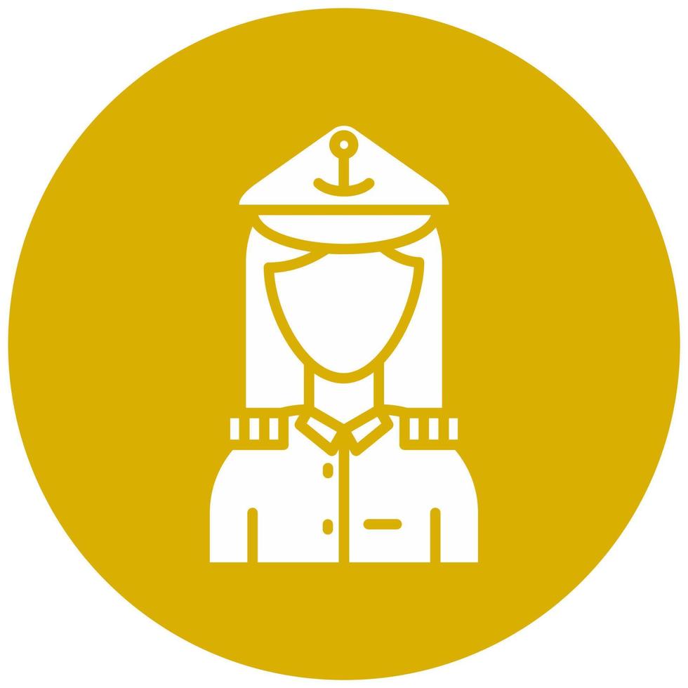 Marine Female Vector Icon Style