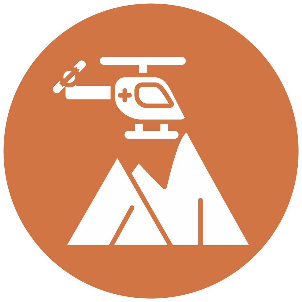 Mountain Rescue Vector Icon Style