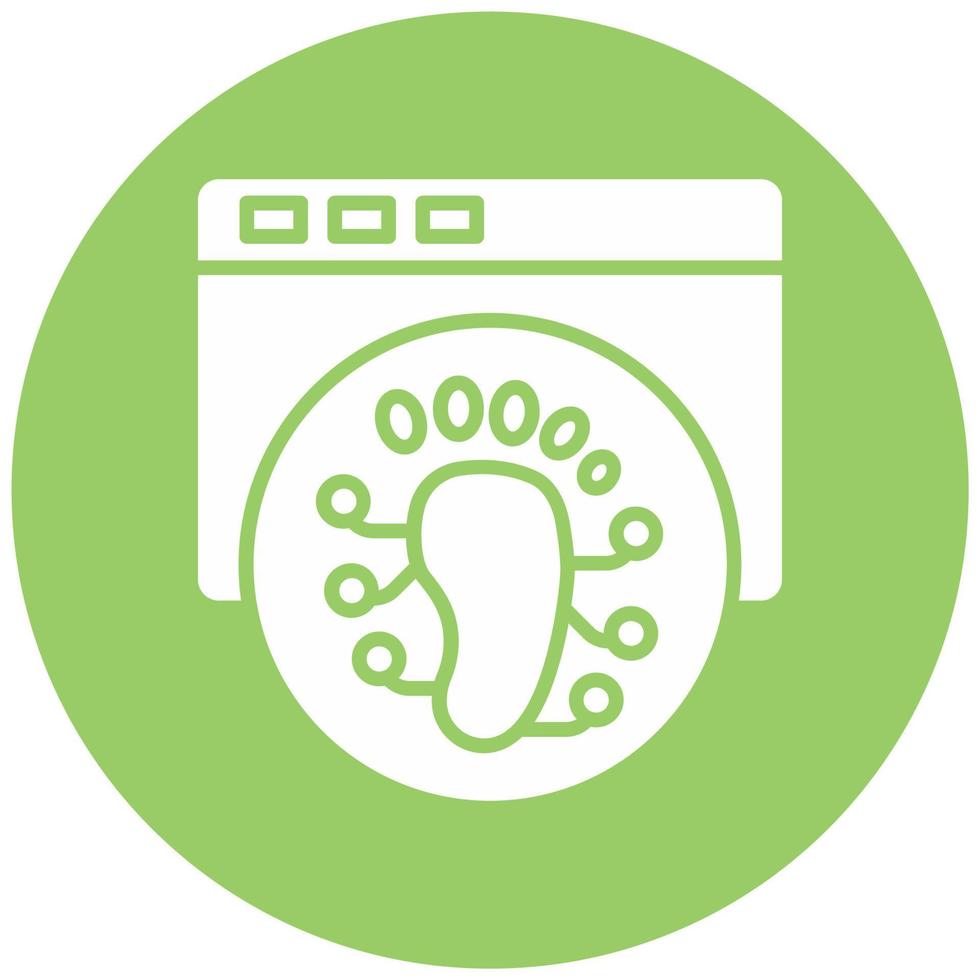 Digital Footprint Vector Icon Style