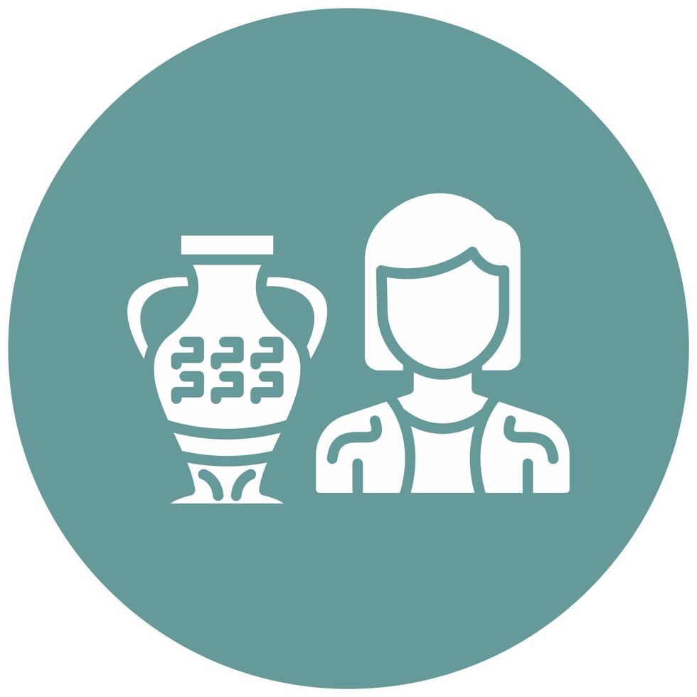 Curator Female Vector Icon Style