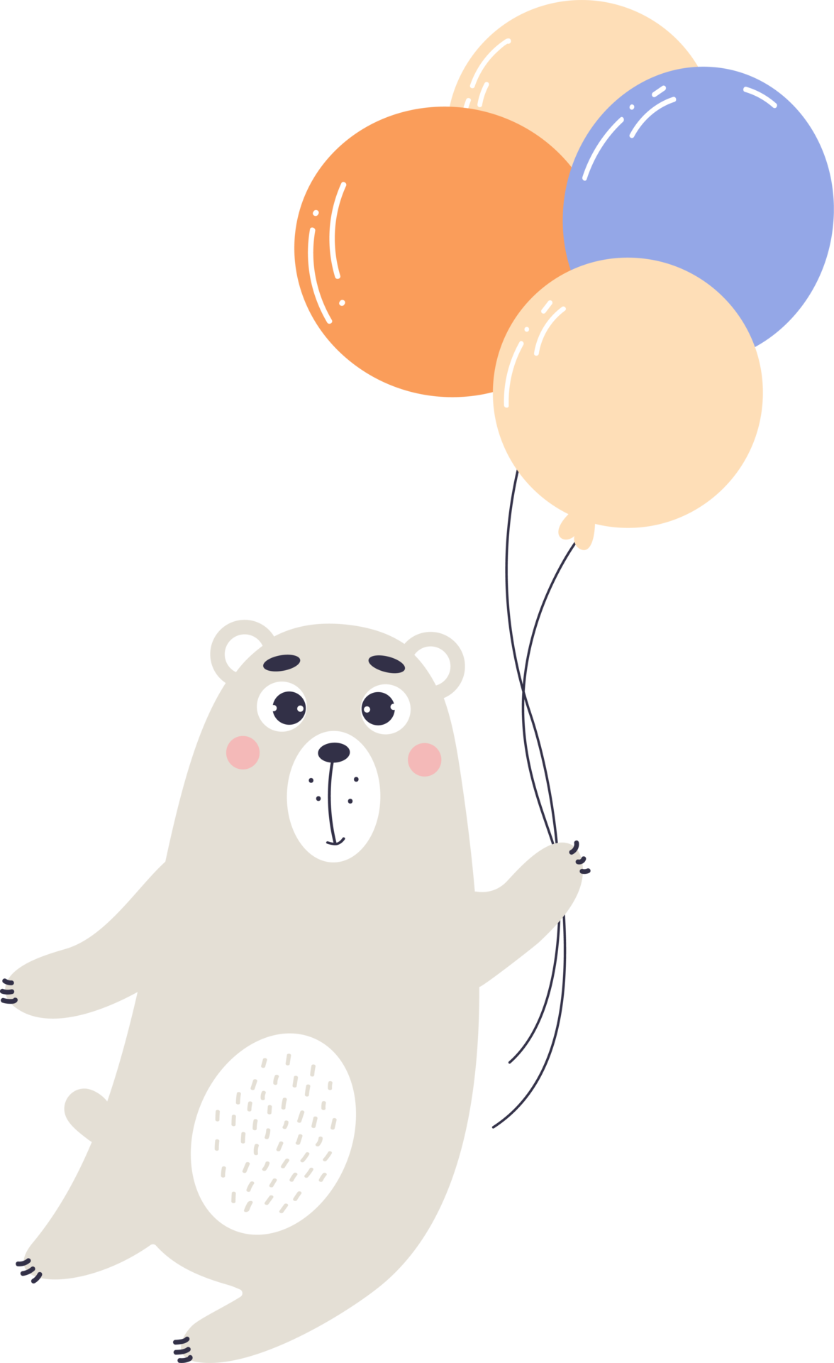 bear with balloons 22198797 PNG