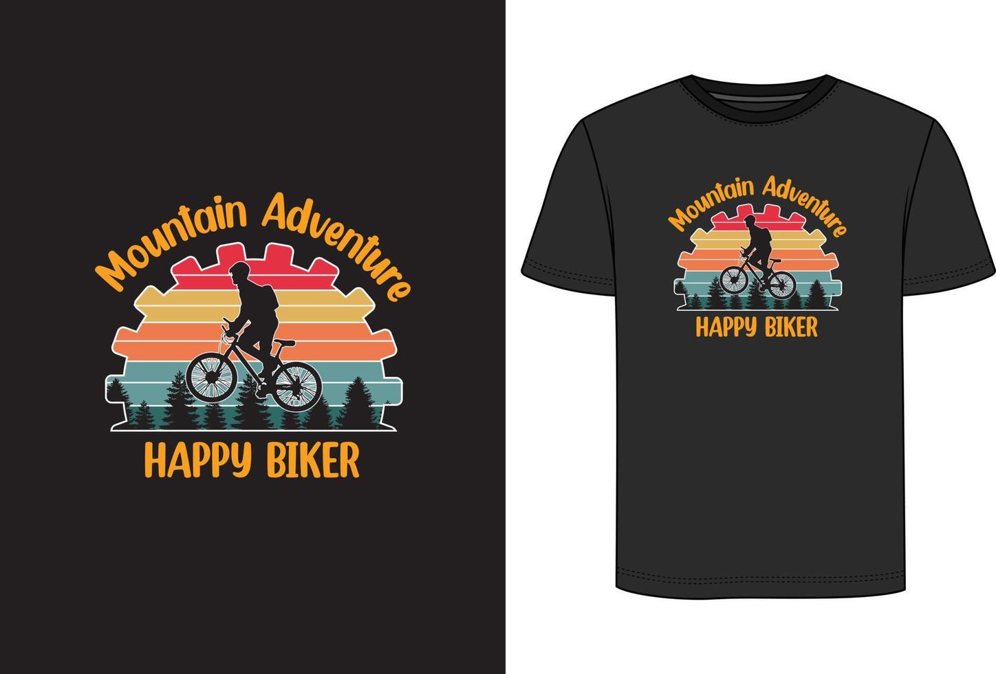 Bicycle t shirt design vector