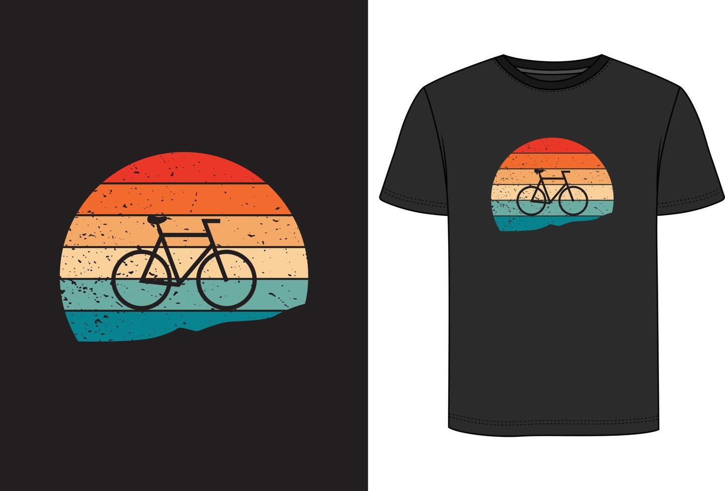 Bicycle t shirt design vector