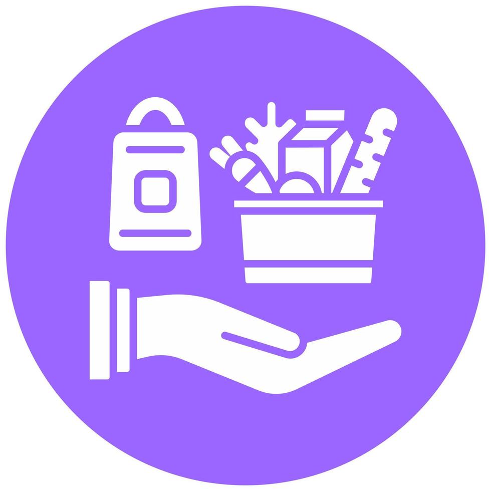 Groceries Delivery Vector Icon Style