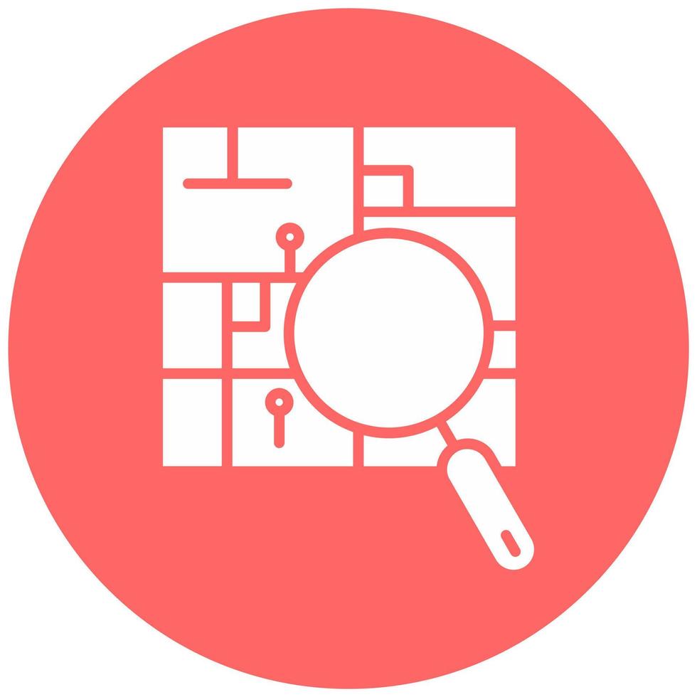 Search Map Vector Icon Style