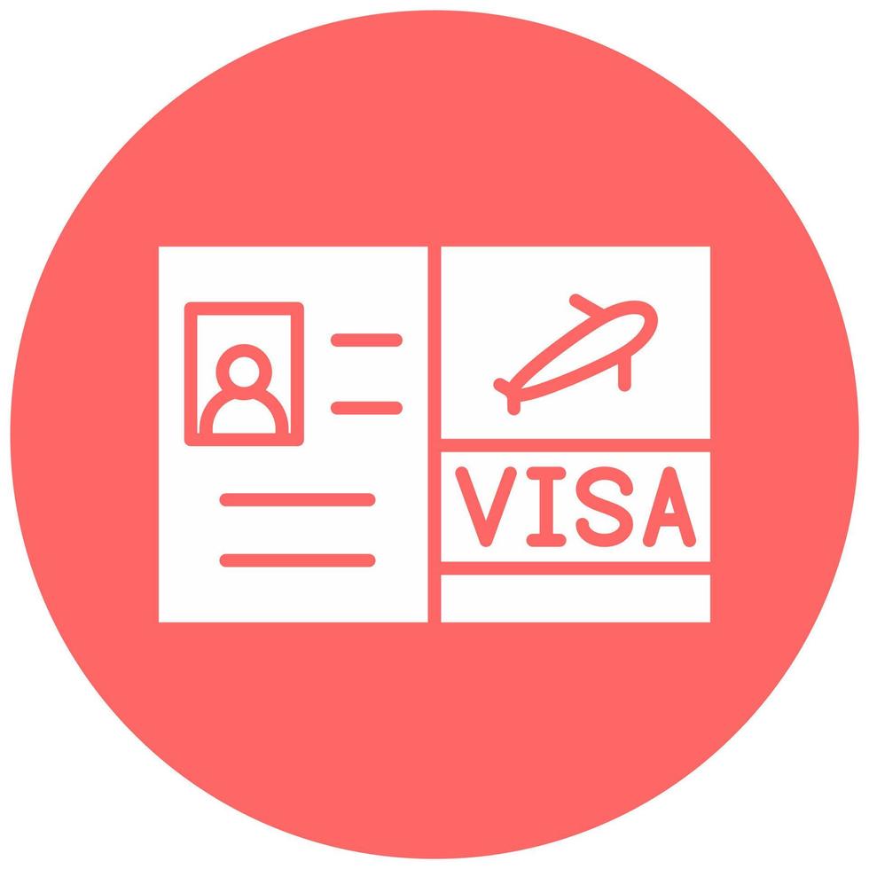 viaje visa vector icono estilo