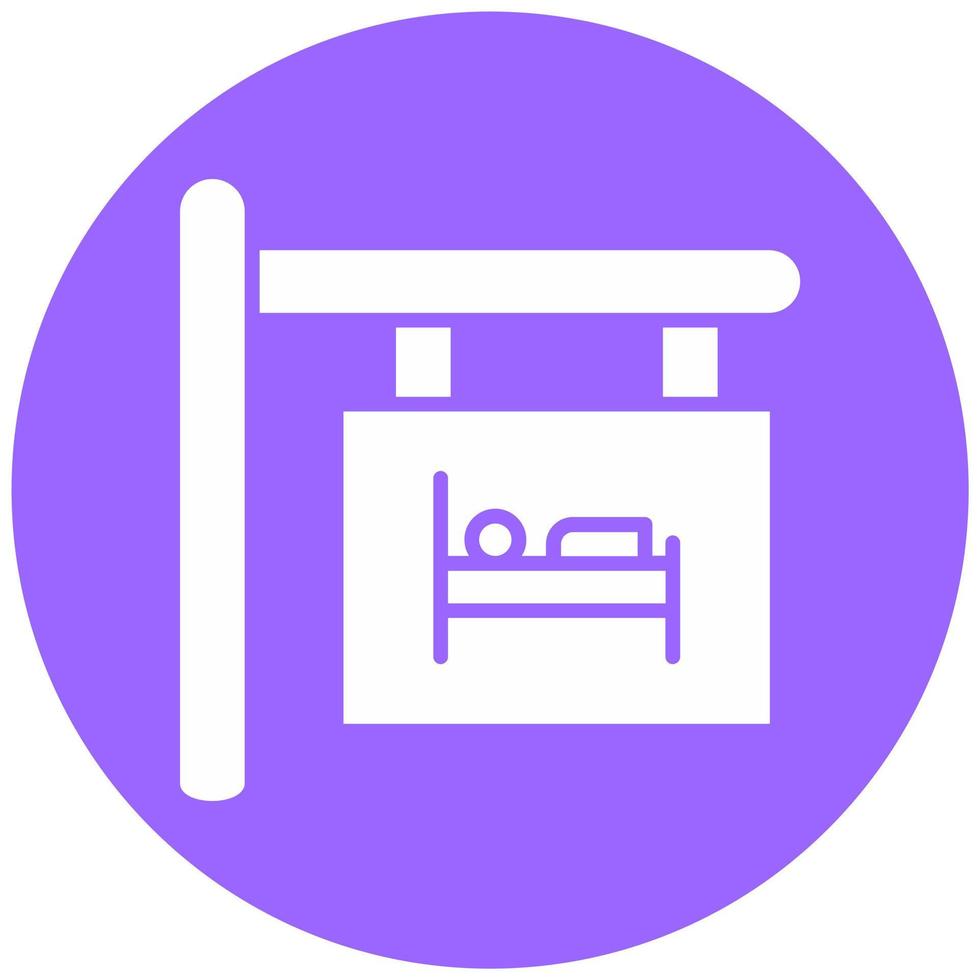 Hotel Sign Vector Icon Style