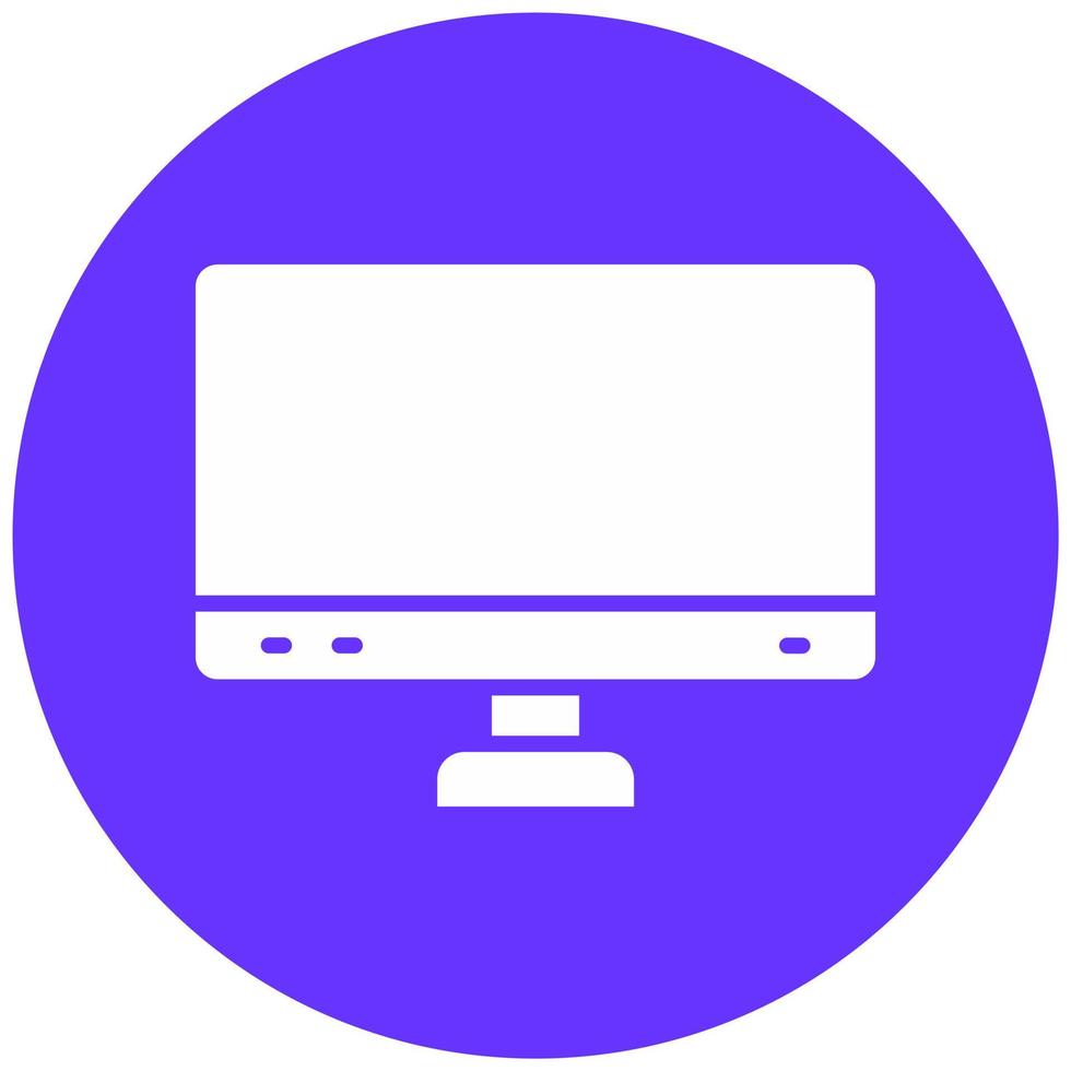 TV Monitor Vector Icon Style