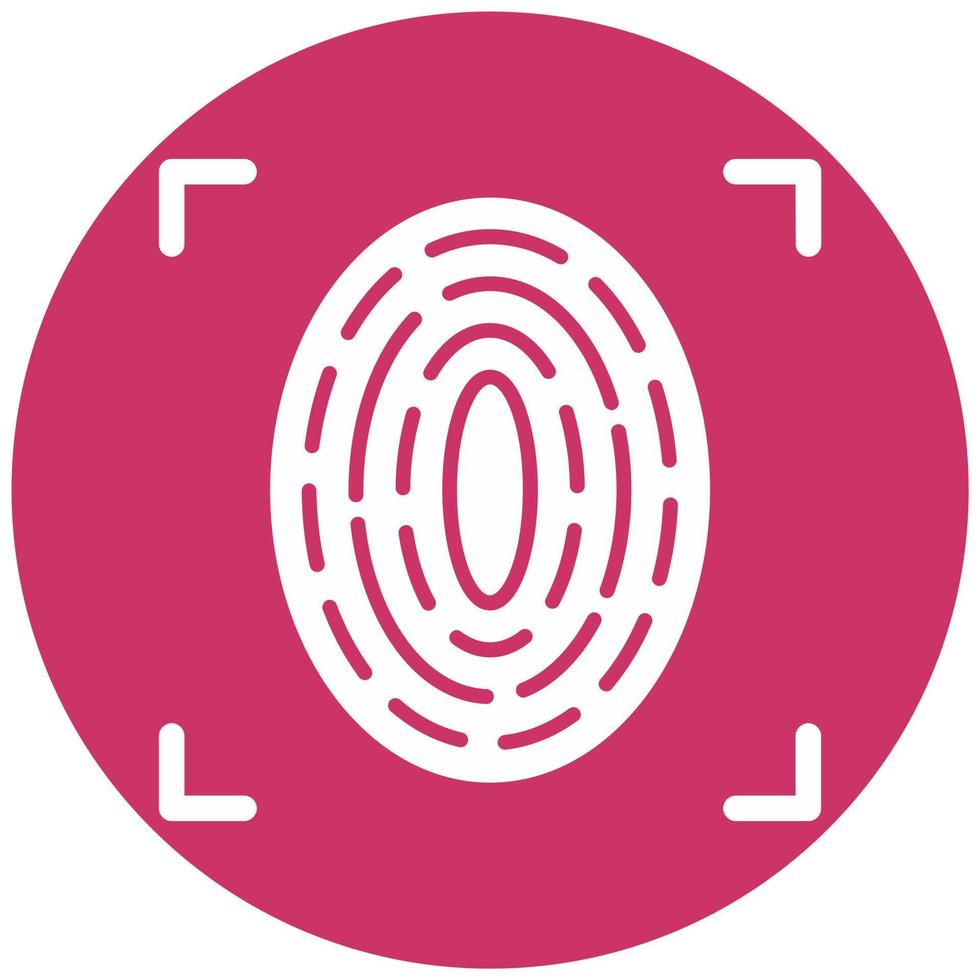 Fingerprint Scan Vector Icon Style