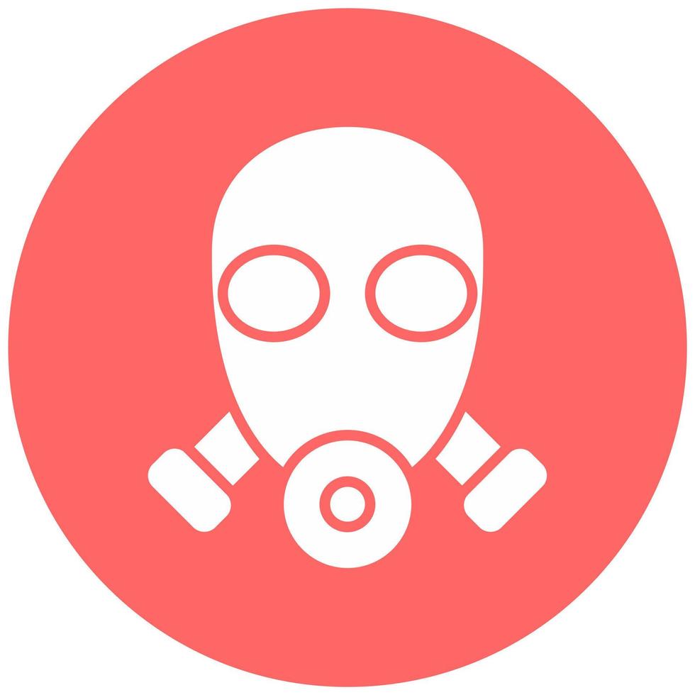 Gas Mask Vector Icon Style