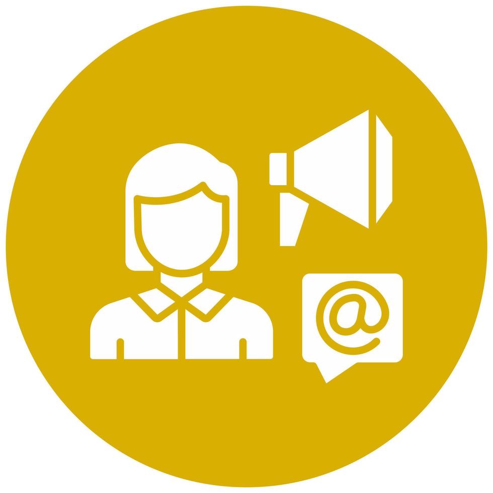 Brand Mentions Vector Icon Style