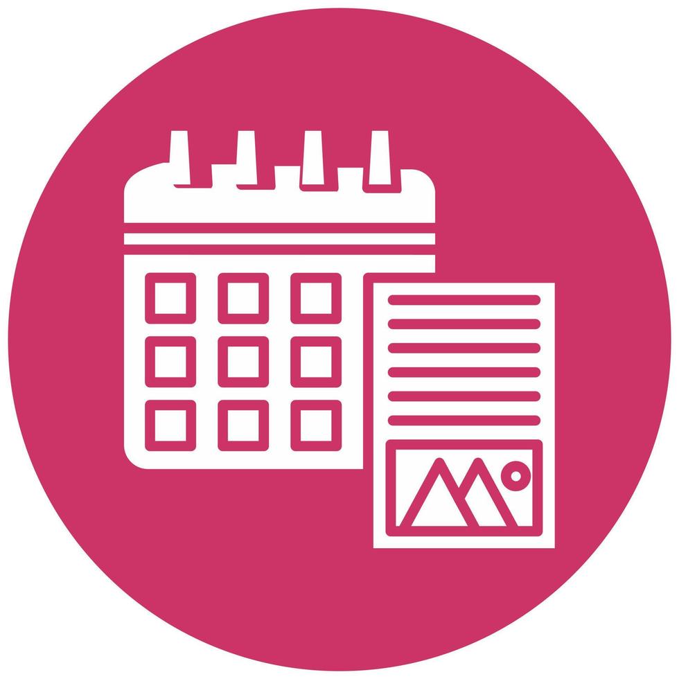 Content Calendar Vector Icon Style