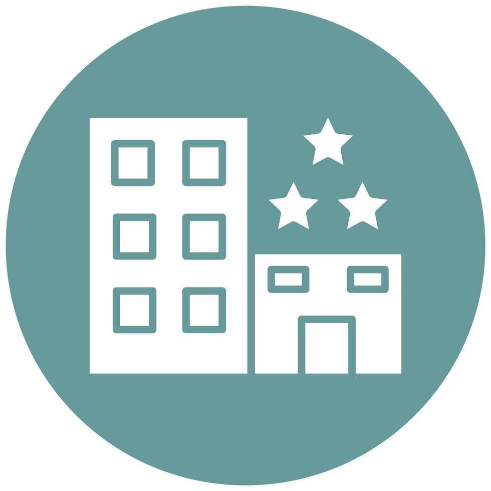 3 Star Hotel Vector Icon Style