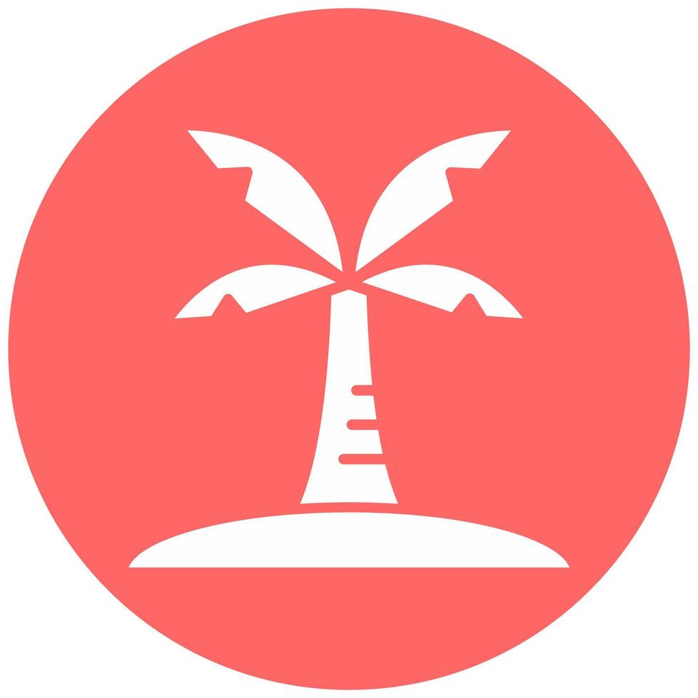 Palm Island Vector Icon Style