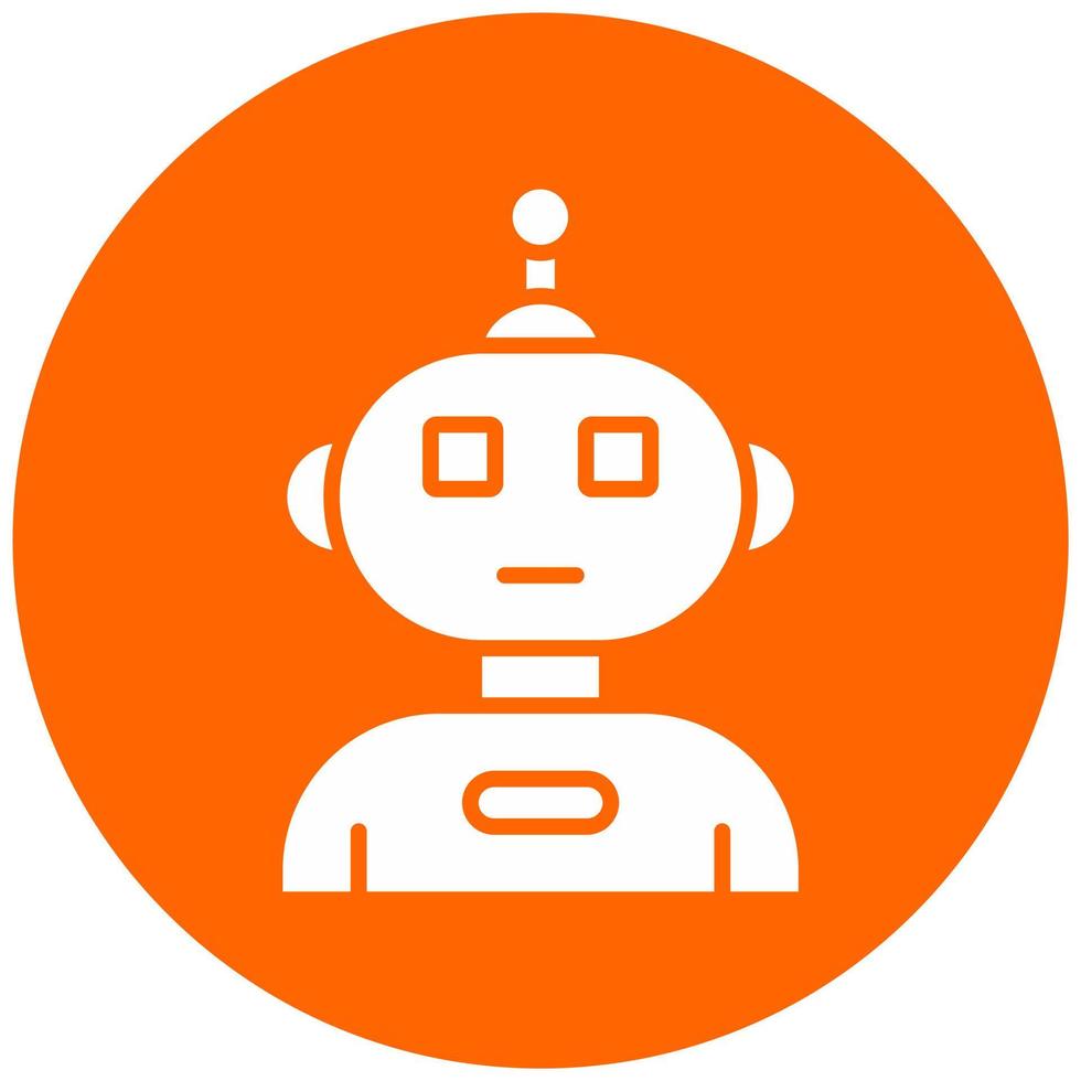 Humanoid Robot Vector Icon Style
