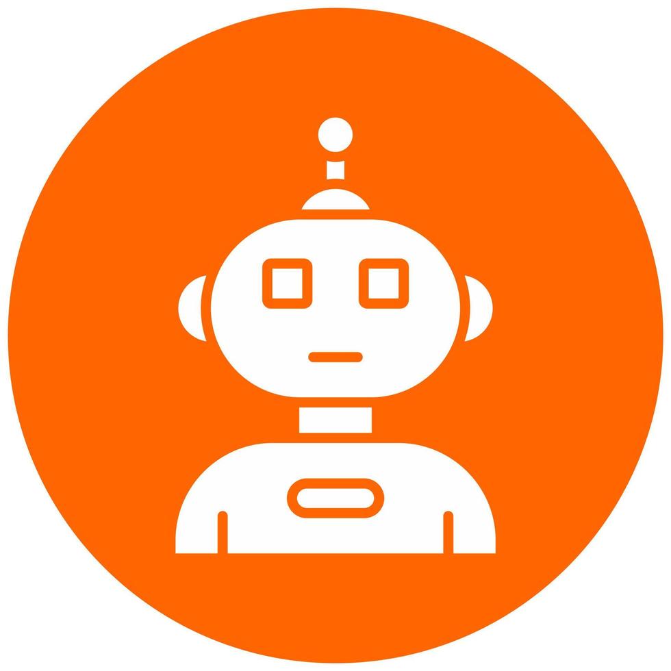 Humanoid Robot Vector Icon Style