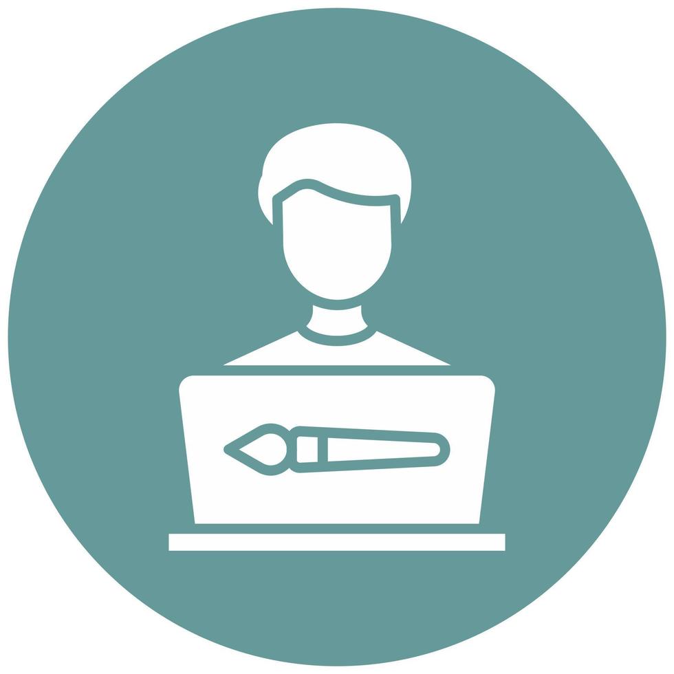 Graphic Designer Vector Icon Style