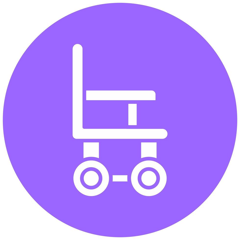 Automatic Wheelchair Vector Icon Style